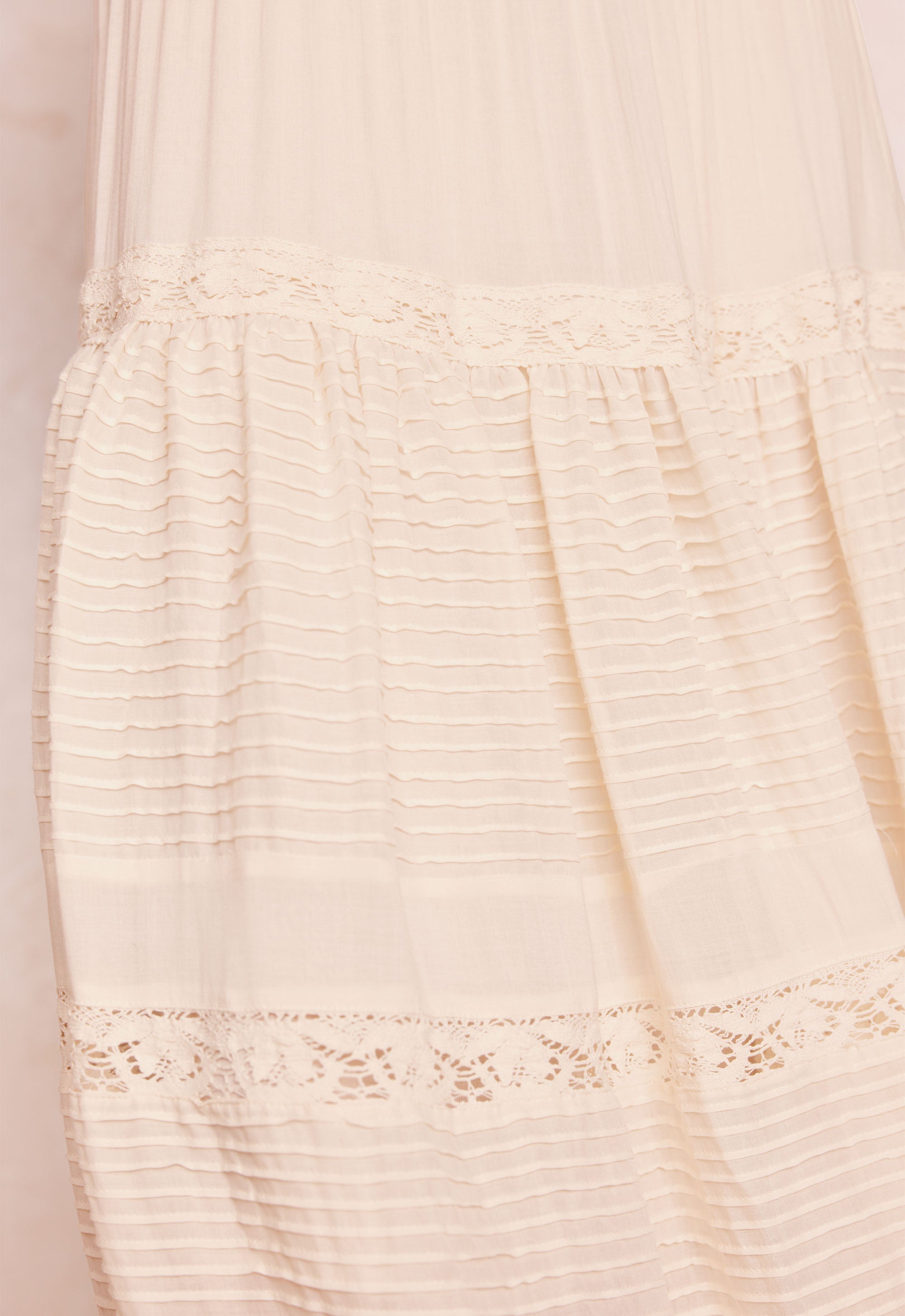 Spell - Ines Tiered Maxi Skirt (Light Sand) Spell