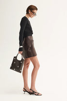 Elka Collective - Dawson Mini Skirt (Chocolate) Elka Collective