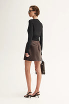 Elka Collective - Dawson Mini Skirt (Chocolate) Elka Collective
