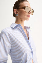 Elka Collective - Kallie Stripe Shirt (Blue Stripe) Elka Collective