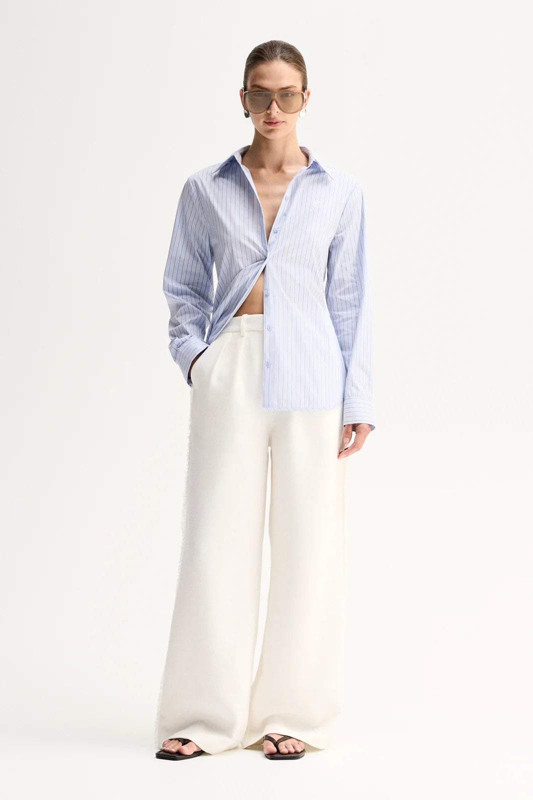 Elka Collective - Kallie Stripe Shirt (Blue Stripe) Elka Collective