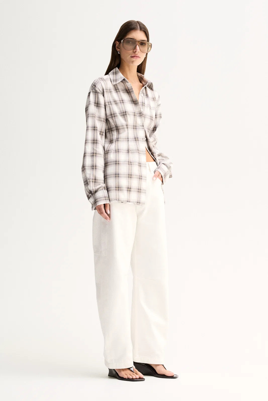 Elka Collective - Heather Shirt (White Check) Elka Collective