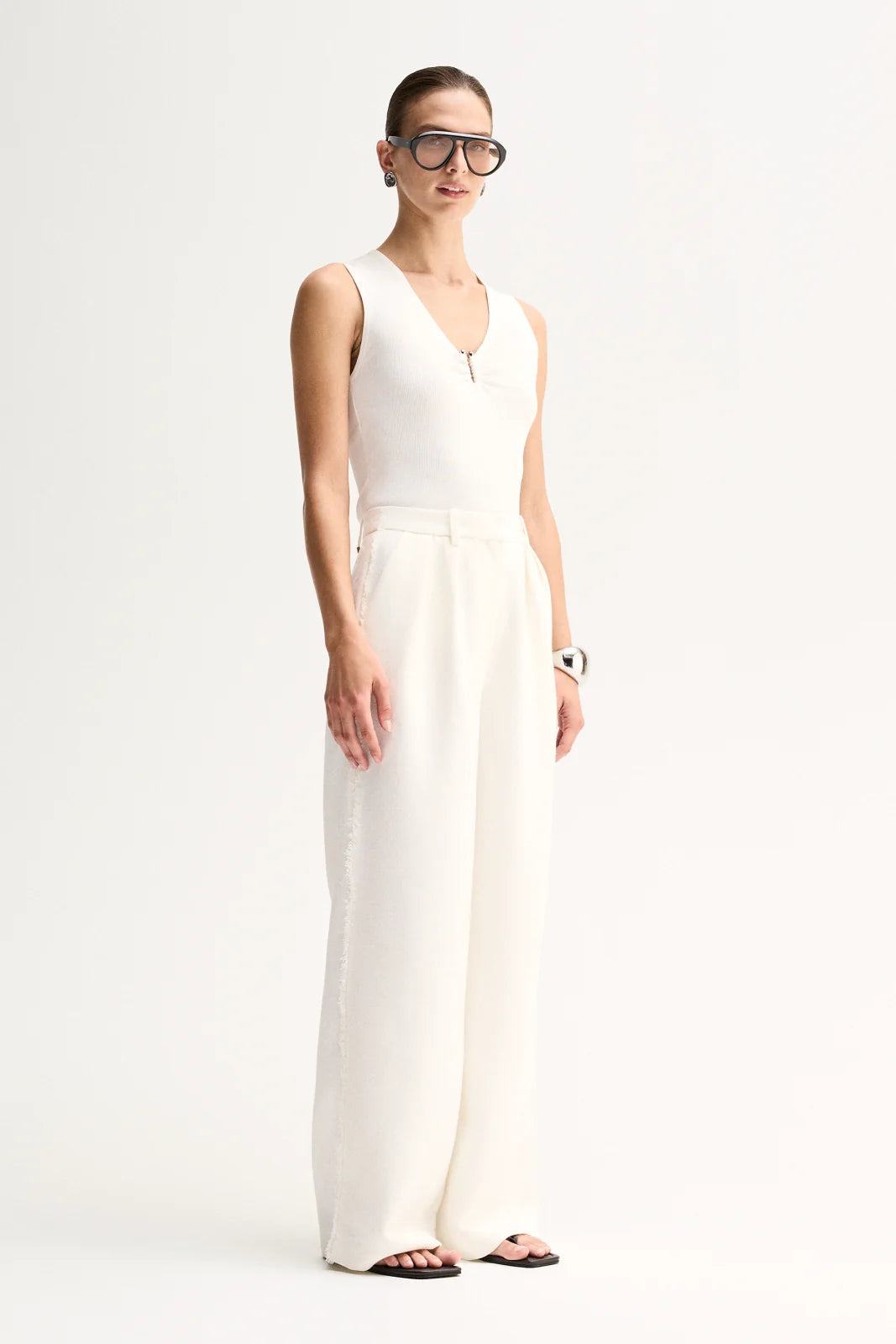 Elka Collective - Lindsay Knit Top (White) Elka Collective