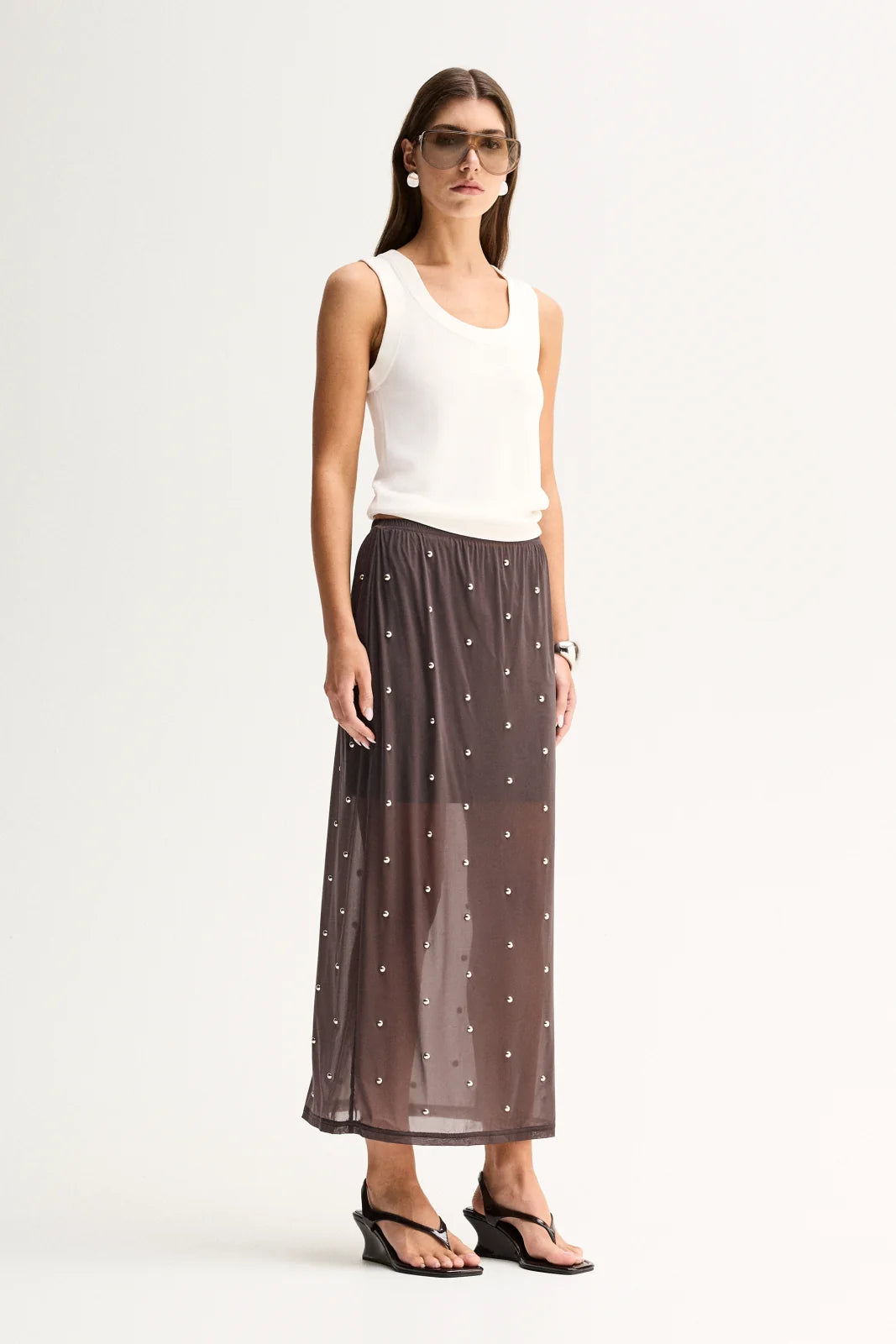 Elka Collective - Rowe Maxi Skirt (Slate) Elka Collective