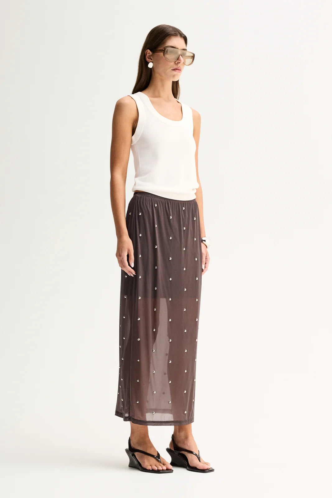 Elka Collective - Rowe Maxi Skirt (Slate) Elka Collective