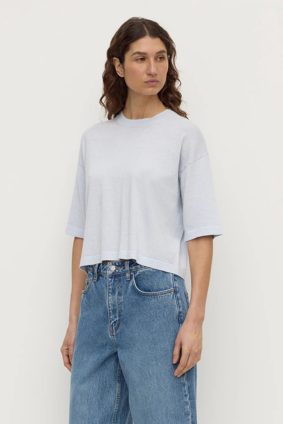 Assembly Label - Kensy Cotton Cashmere Tee (Powder Blue) Assembly Label