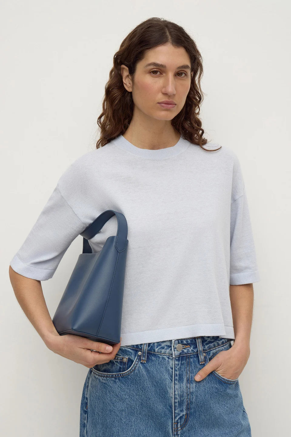 Assembly Label - Kensy Cotton Cashmere Tee (Powder Blue) Assembly Label