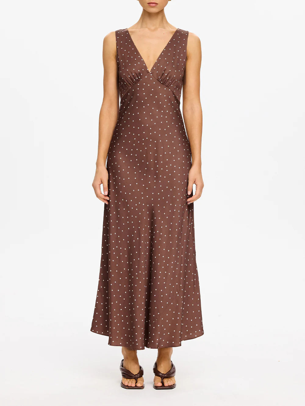 Kivari - Edie Midi Dress (Brown) Kivari