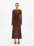 Kivari - Marie Lace Maxi Dress (Chocolate) Kivari