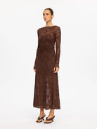Kivari - Marie Lace Maxi Dress (Chocolate) Kivari