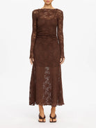 Kivari - Marie Lace Maxi Dress (Chocolate) Kivari