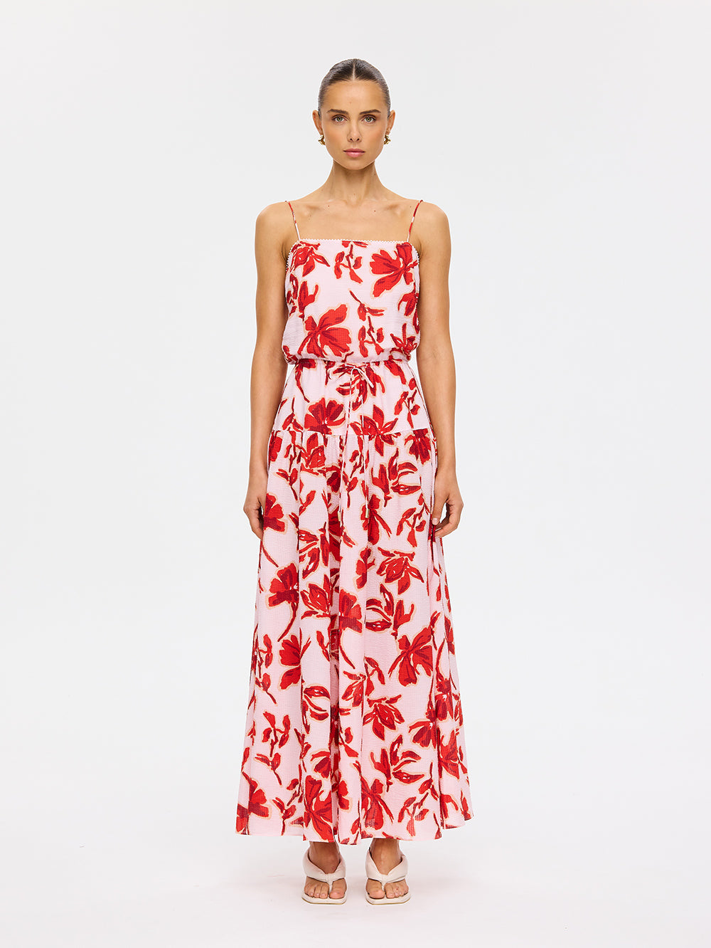 Kivari - Rosalie Strappy Maxi Dress (Red) Kivari