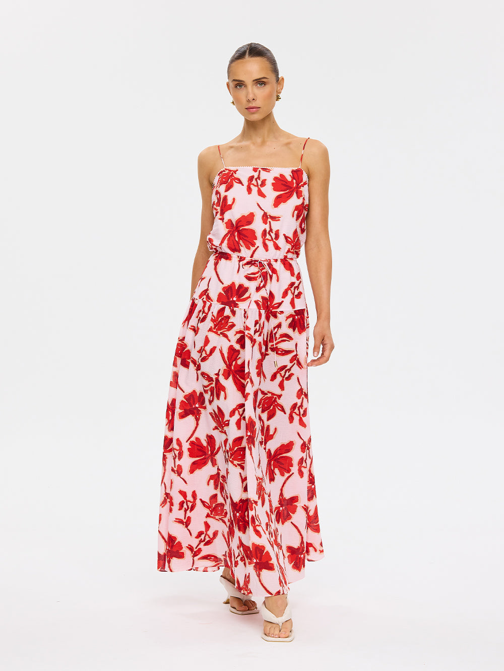 Kivari - Rosalie Strappy Maxi Dress (Red) Kivari