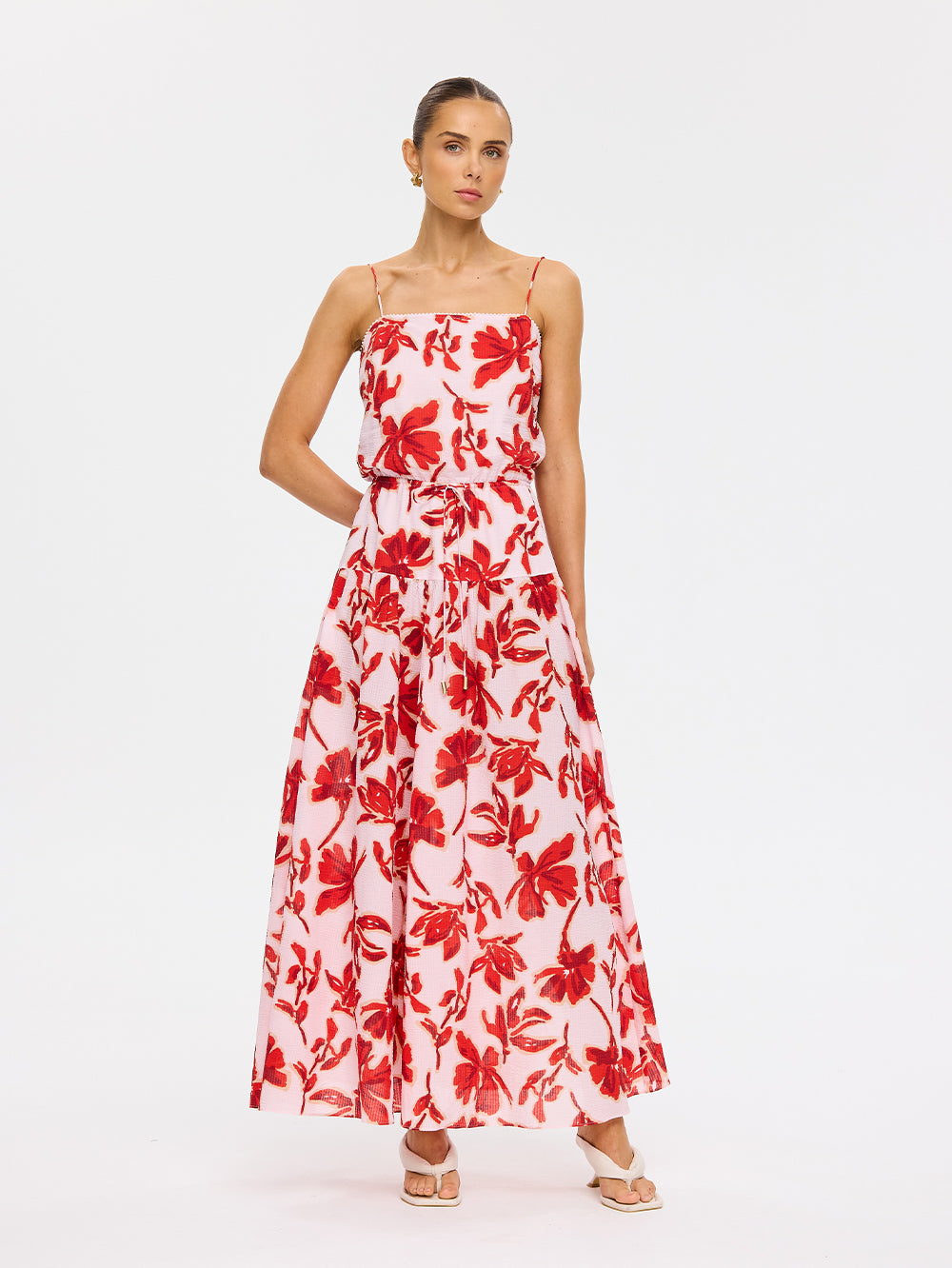Kivari - Rosalie Strappy Maxi Dress (Red) Kivari