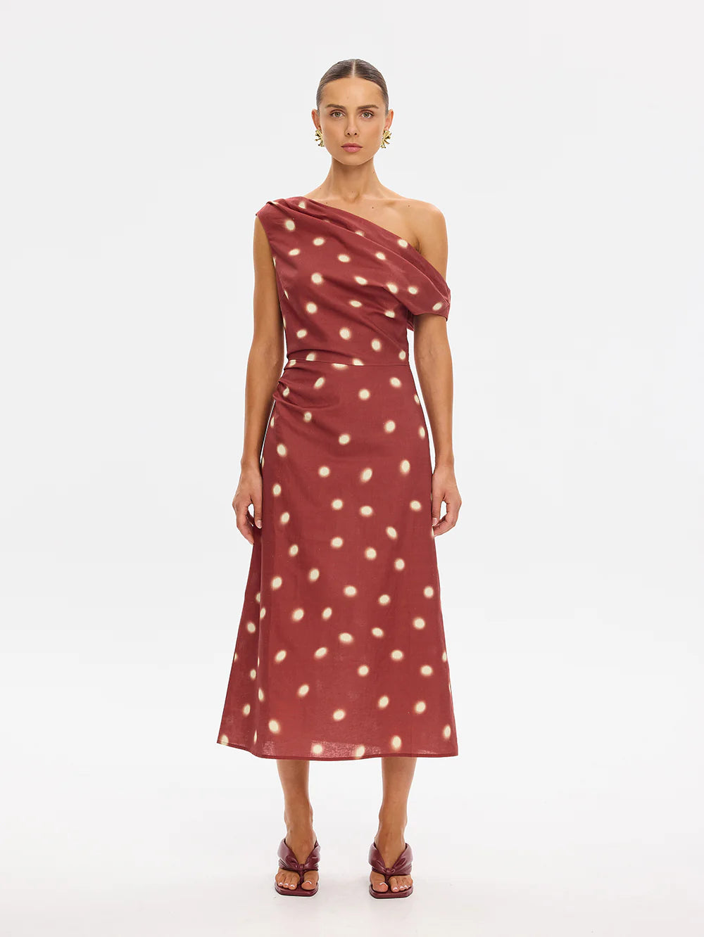 Kivari - Saro Midi Dress (Brick) Kivari