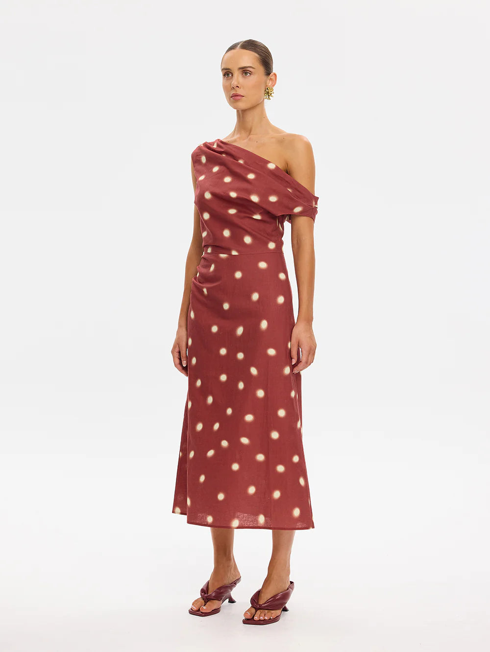 Kivari - Saro Midi Dress (Brick) Kivari