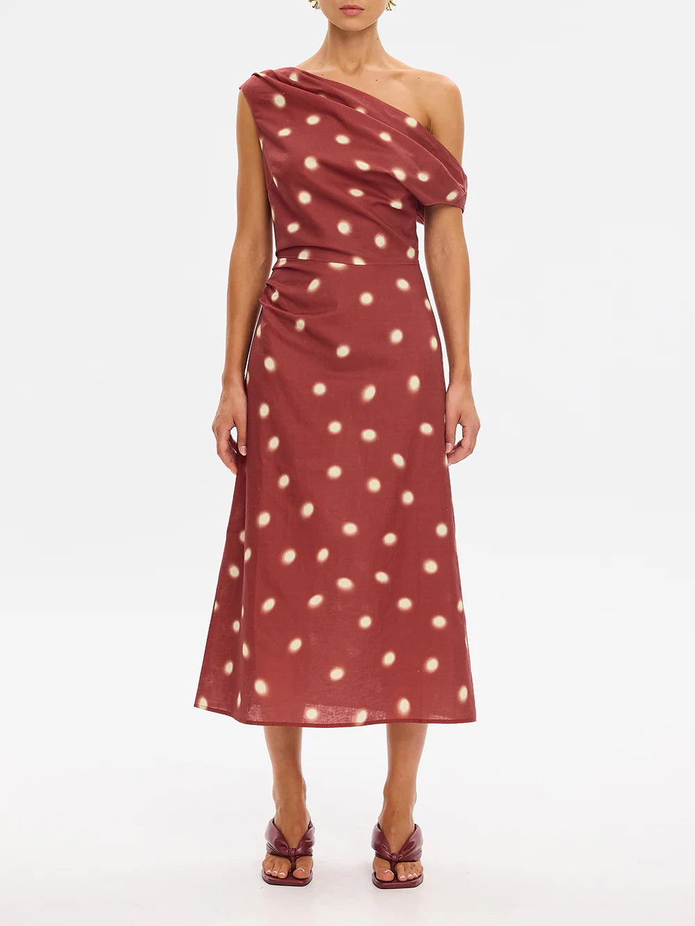 Kivari - Saro Midi Dress (Brick) Kivari