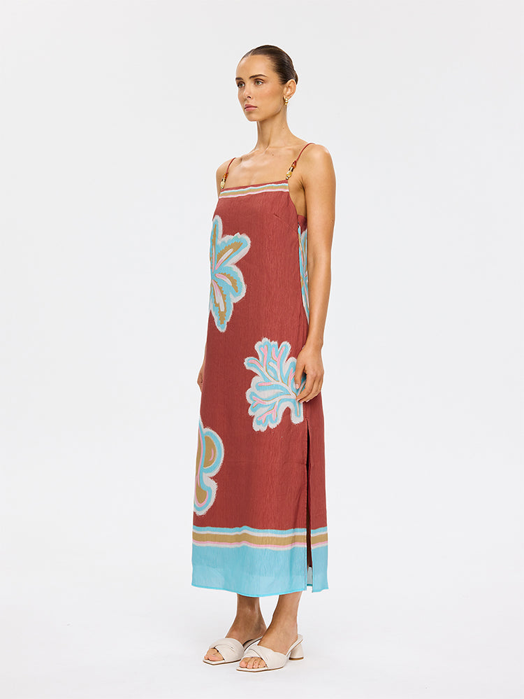 (Pre-Order) Kivari - Enzo Midi Dress (Maroon) Kivari