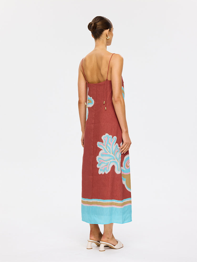 (Pre-Order) Kivari - Enzo Midi Dress (Maroon) Kivari