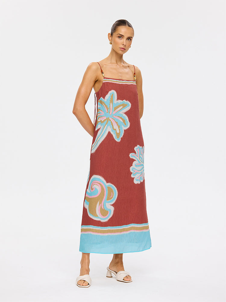 (Pre-Order) Kivari - Enzo Midi Dress (Maroon) Kivari