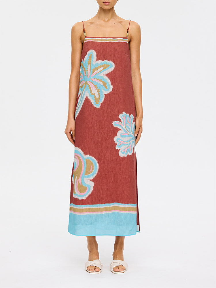 (Pre-Order) Kivari - Enzo Midi Dress (Maroon) Kivari