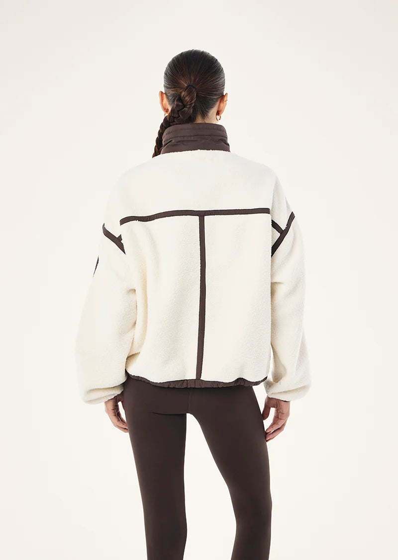 P.E Nation - Lennon Sherpa Jacket (Whisper White/Coffee) P.E Nation