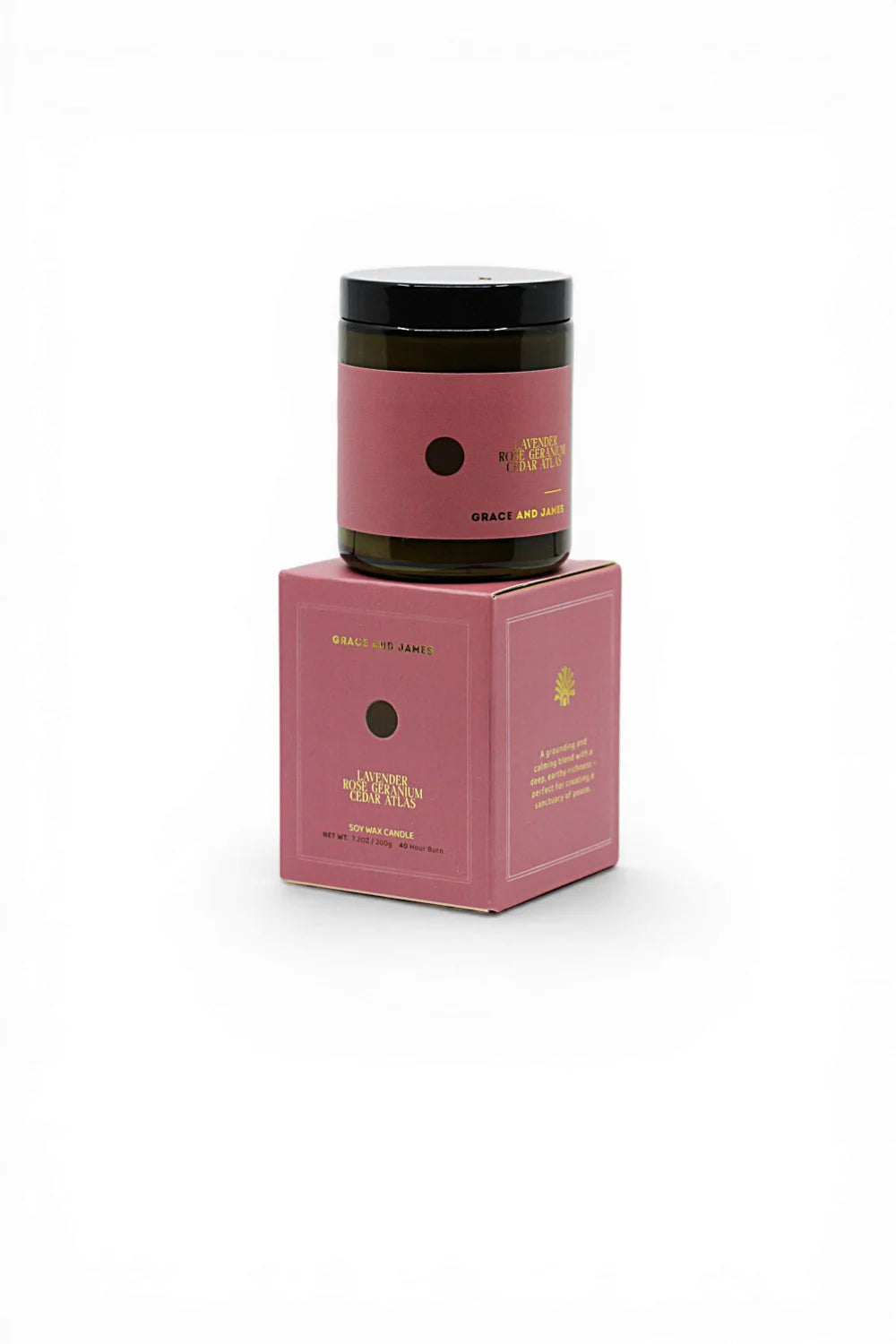 Grace and James - 200g Candle (Lavender, Rose Geranium & Cedar) Grace and James