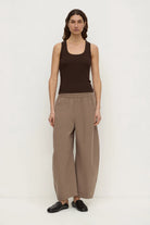 Assembly Label - Elaine Cotton Pant (Dark Sand) Assembly Label