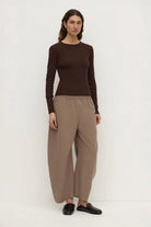 Assembly Label - Elaine Cotton Pant (Dark Sand) Assembly Label