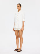 Kivari - Lou Denim Shirt (White) Kivari