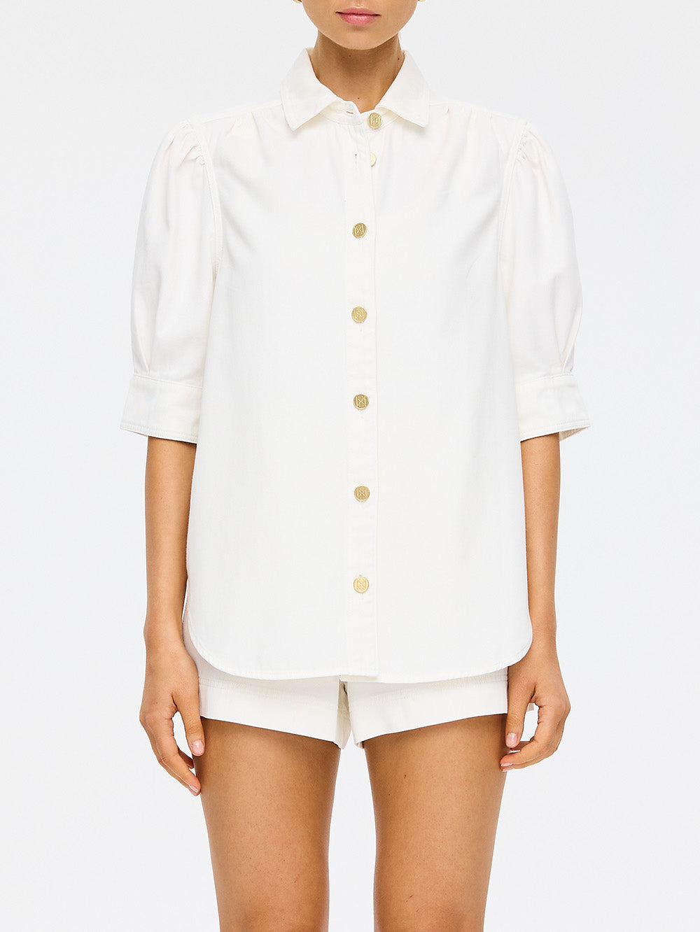 Kivari - Lou Denim Shirt (White) Kivari