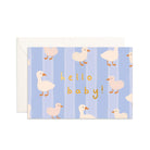 Fox & Fallow - Hello Baby Ducks Blue Mini Greeting Card Fox & Fallow