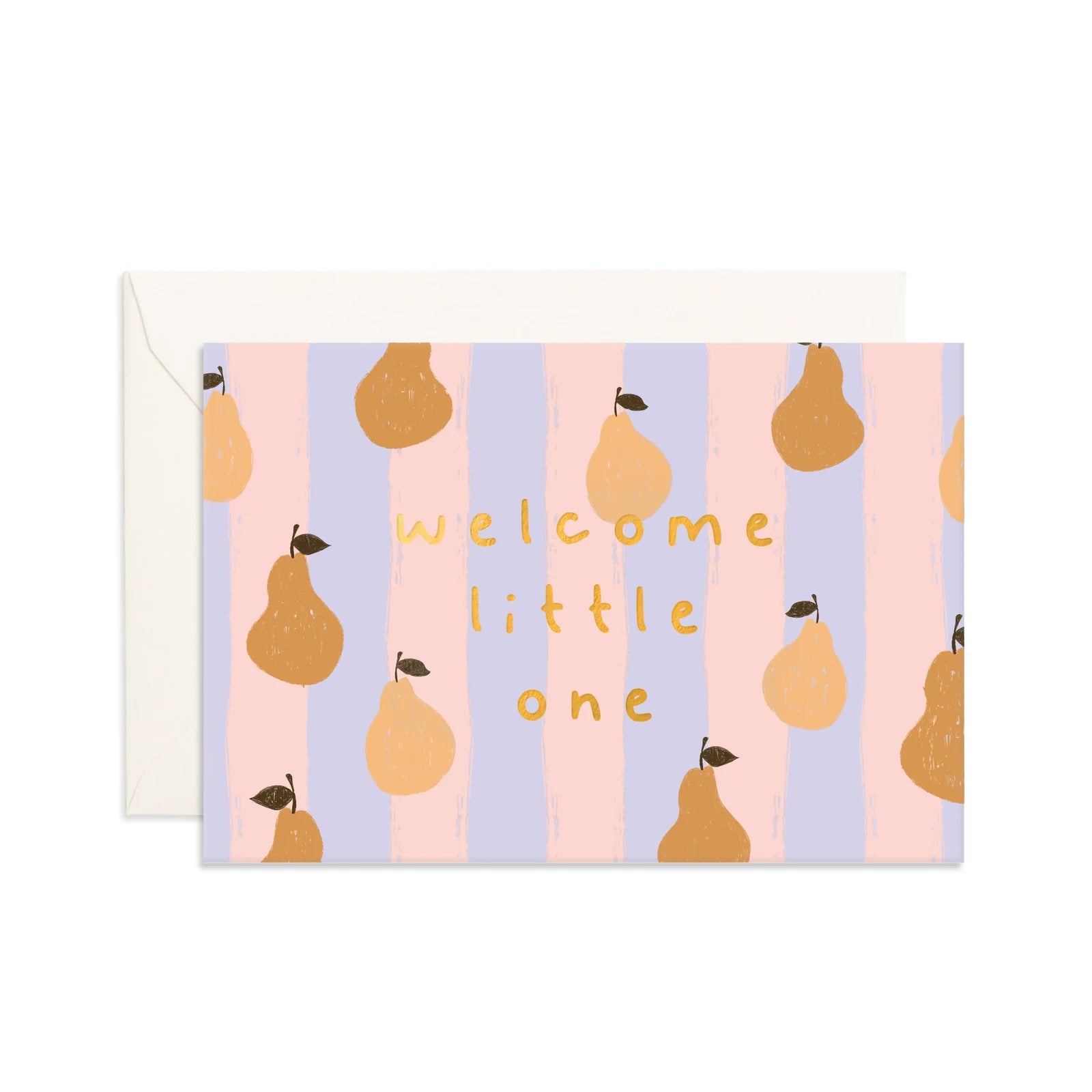 Fox & Fallow - Welcome Little One Pears Mini Greeting Card Fox & Fallow