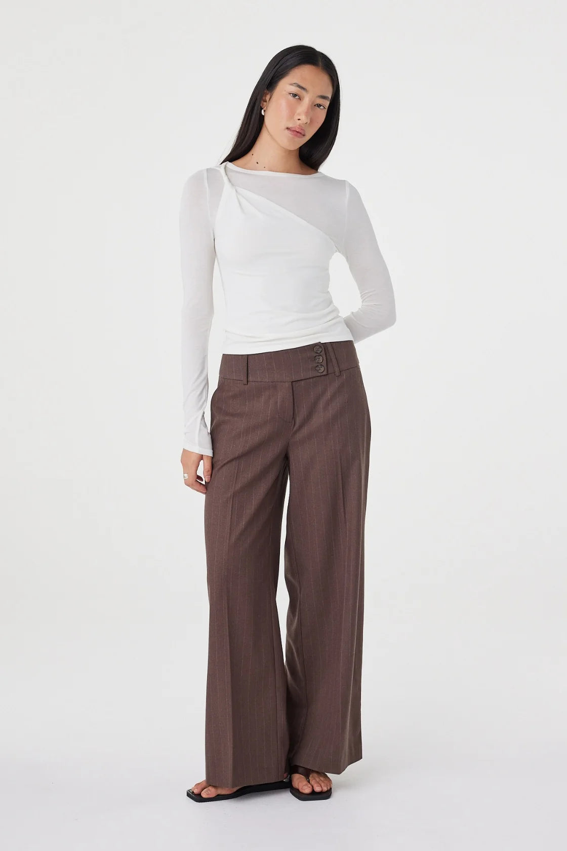 Arcaa - Mannon Pant (Espresso Pinstripe) Arcaa