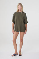 Arcaa - Pippa Oversized Tee (Smokey Olive & Dusk Blue) Arcaa