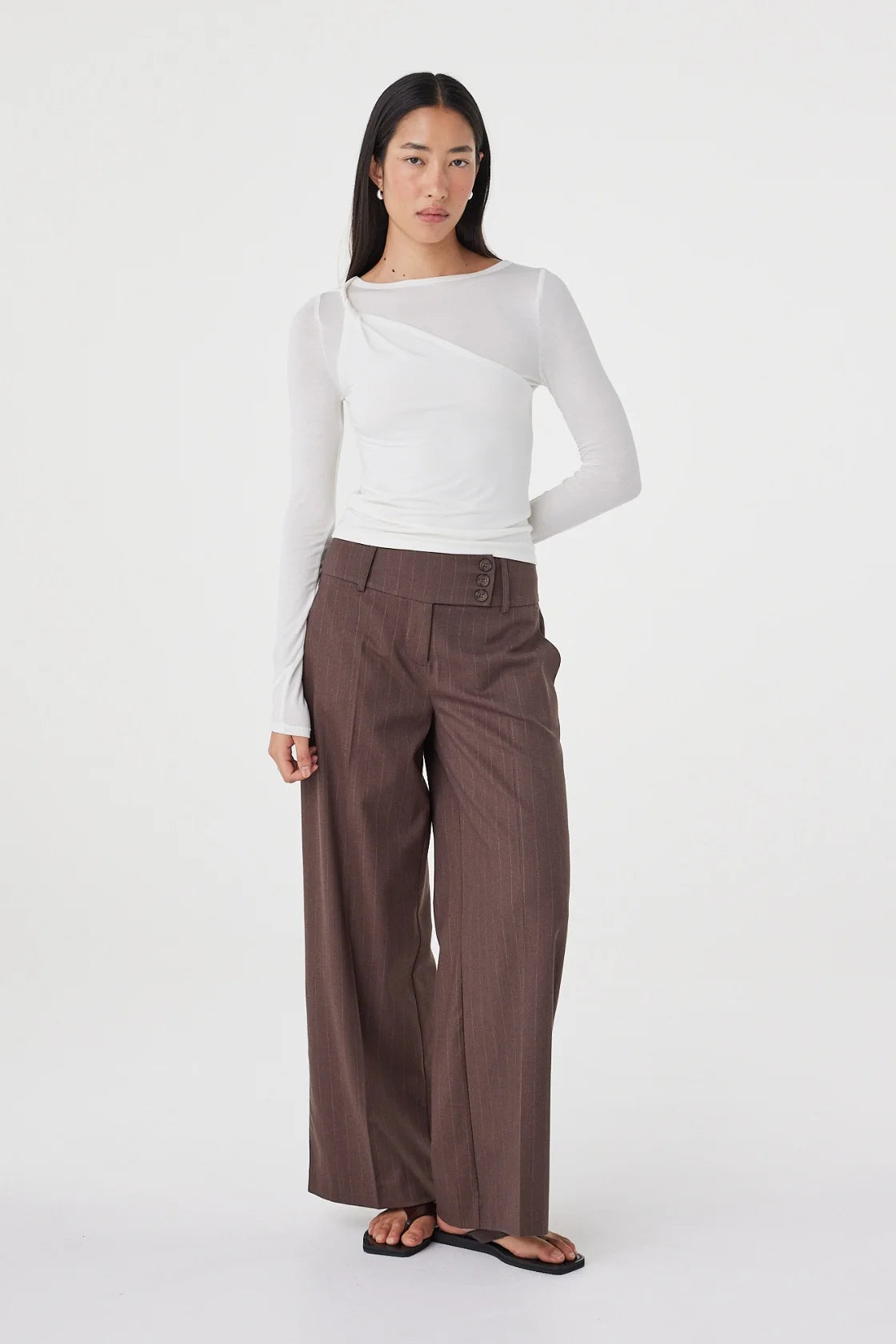 Arcaa - Mabel LS Twist Top (Cream) Arcaa