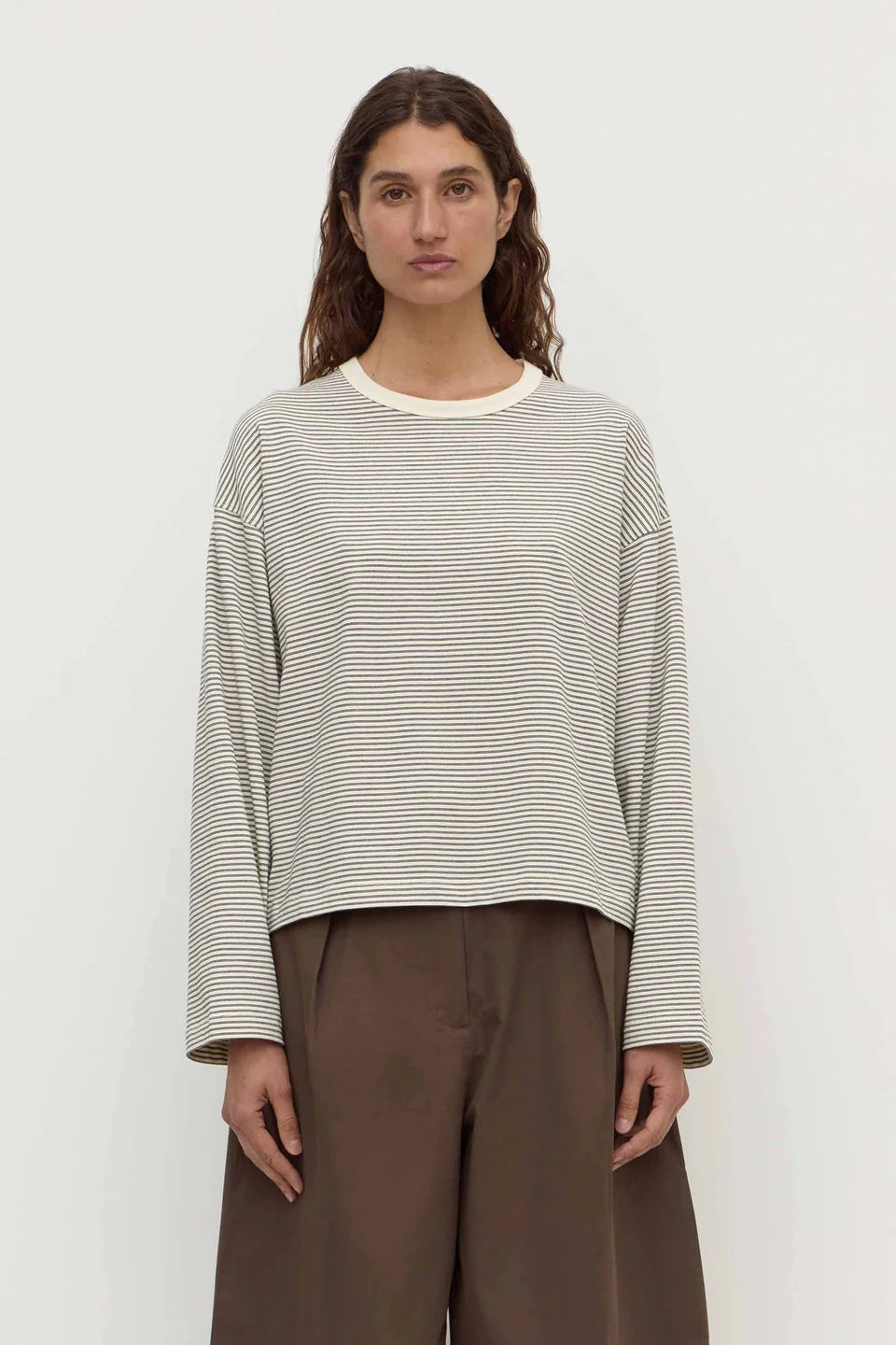 Assembly Label - Malone Stripe Wide Sleeve Tee (Cream/Black) Assembly Label