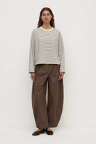 Assembly Label - Malone Stripe Wide Sleeve Tee (Cream/Black) Assembly Label