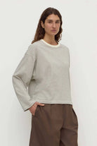 Assembly Label - Malone Stripe Wide Sleeve Tee (Cream/Black) Assembly Label