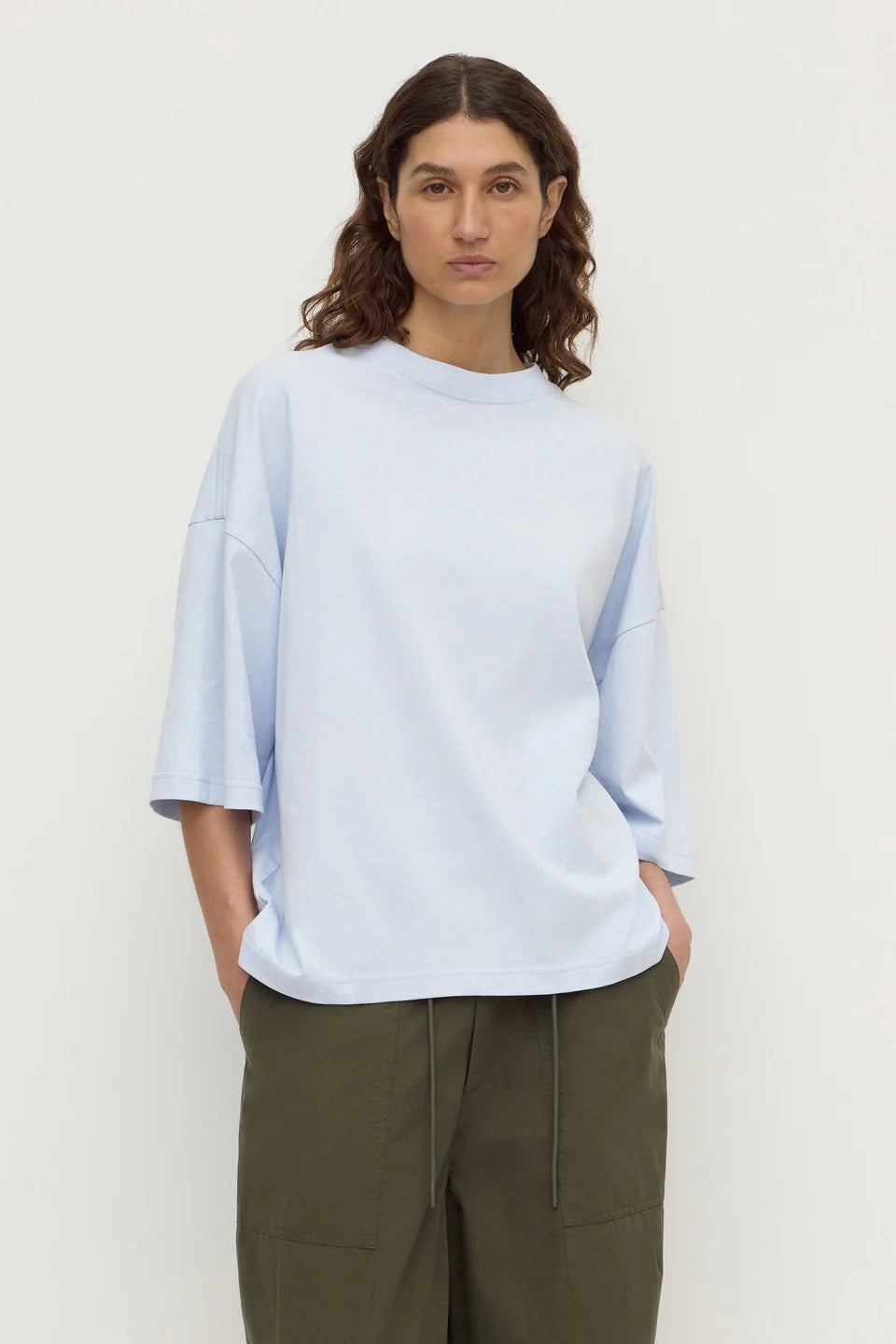 Assembly Label - Max Cotton Oversized Tee (Powder Blue) Assembly Label