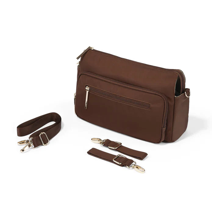 OiOi - Multitasker Pram Caddy 2.0 (Chocolate Nylon) OiOi