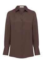 Nude Lucy - Tilly Tencel Shirt (Chocolate) Nude Lucy