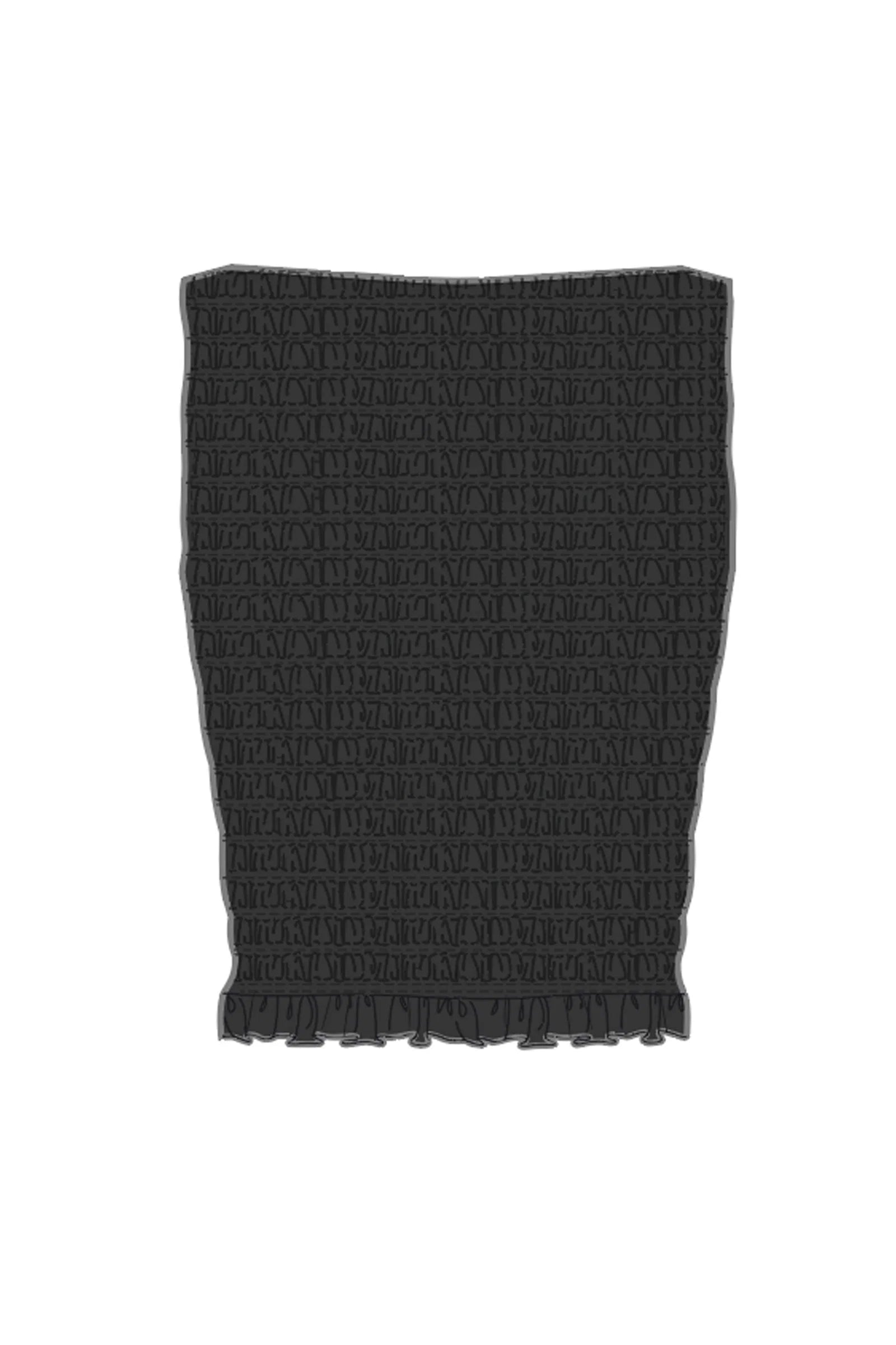 Nude Lucy - Greta Shirred Poplin Top (Black) Nude Lucy