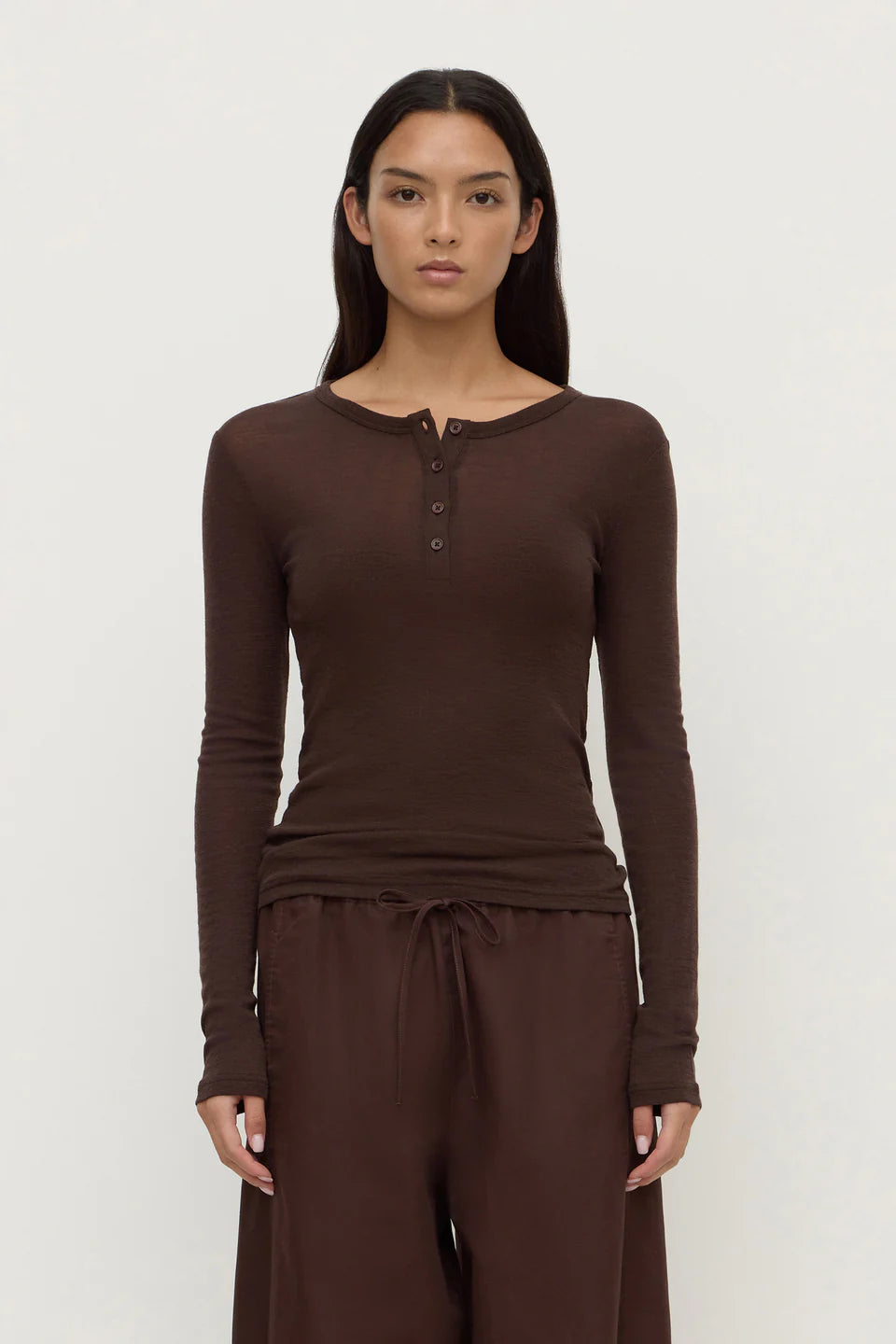 Assembly Label - Nora Merino Wool Henley (Ganache) Assembly Label