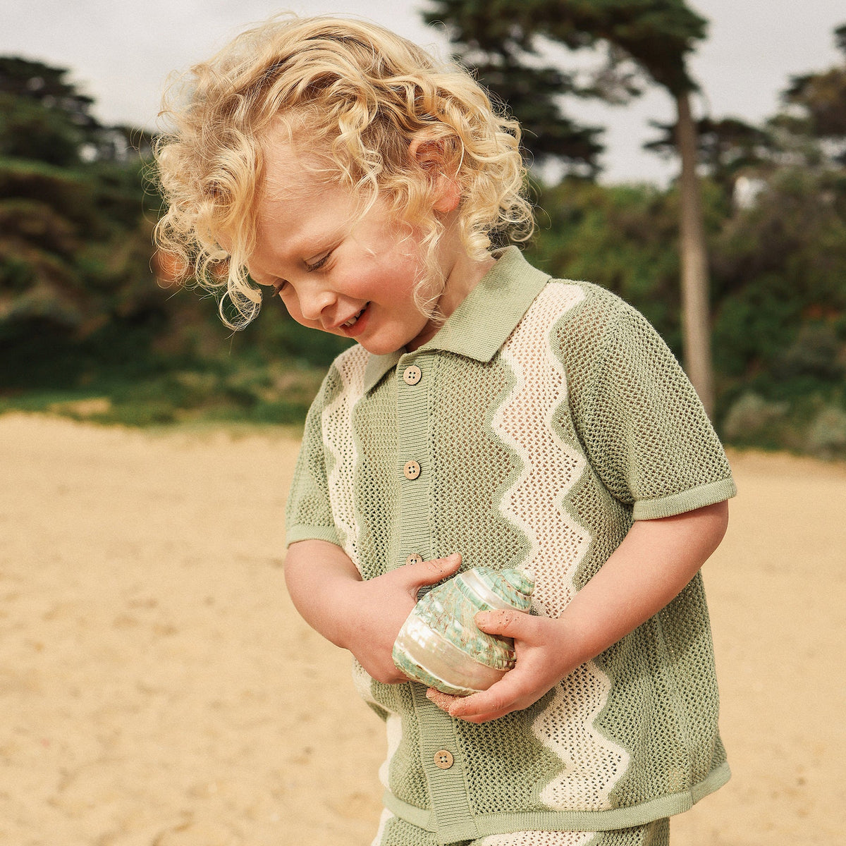 KYND Baby - Knit Shirt (Sage) KYND Baby