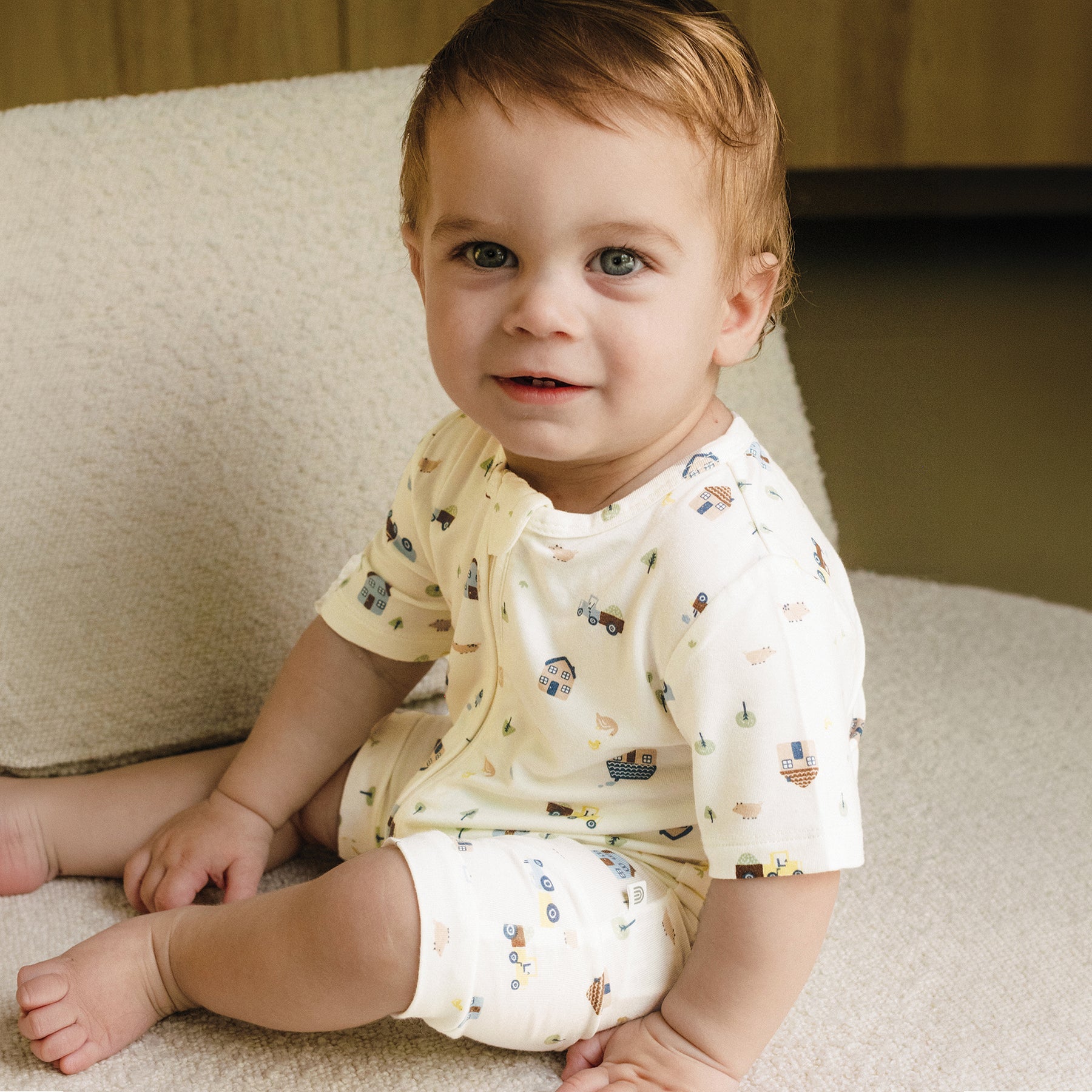 KYND Baby - Day Or Night Onsie Shortsleeve (Pasture) KYND Baby