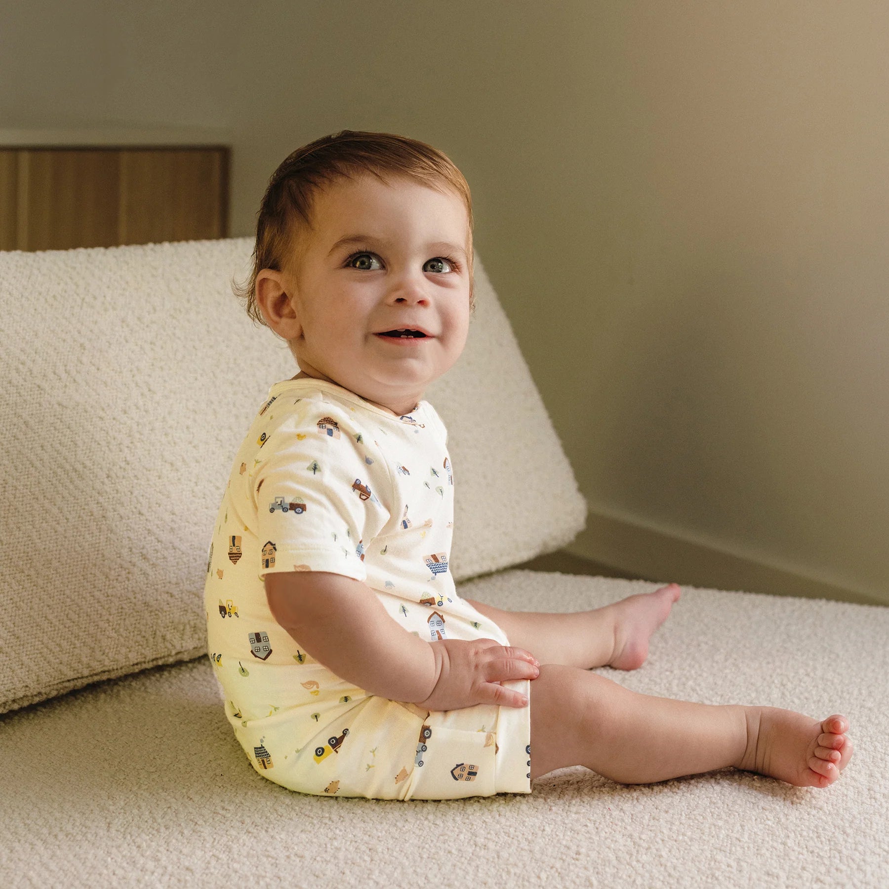 KYND Baby - Day Or Night Onsie Shortsleeve (Pasture) KYND Baby