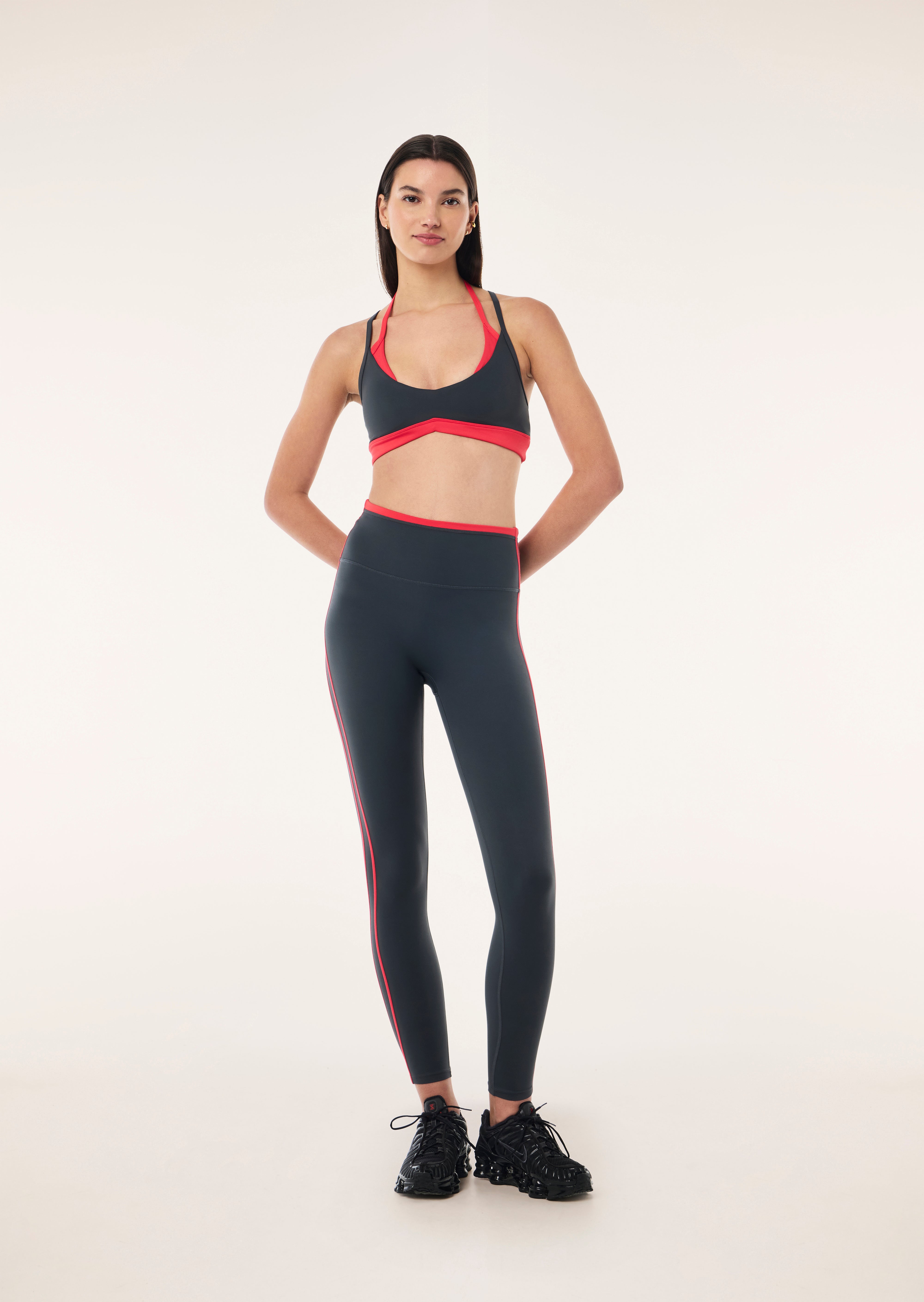 P.E Nation - Override Sports Bra (Asphalt/Strawberry) P.E Nation