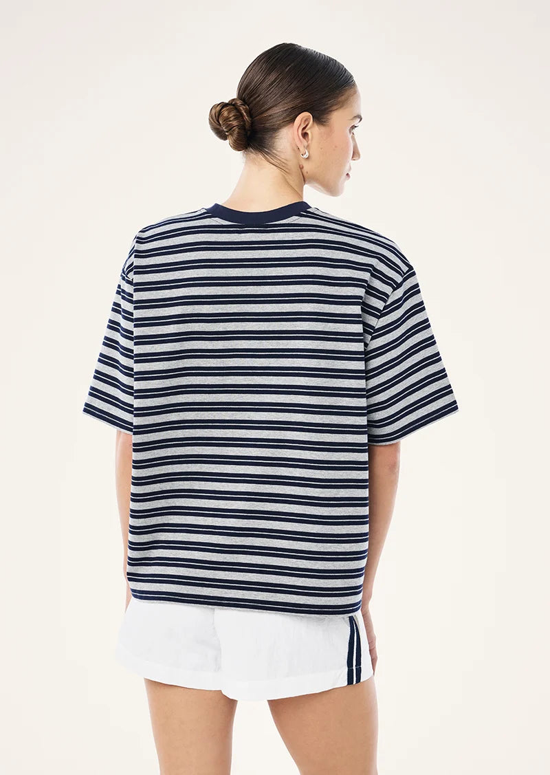 P.E Nation - Oversized Spark Tee (Dark Navy Stripe) P.E Nation