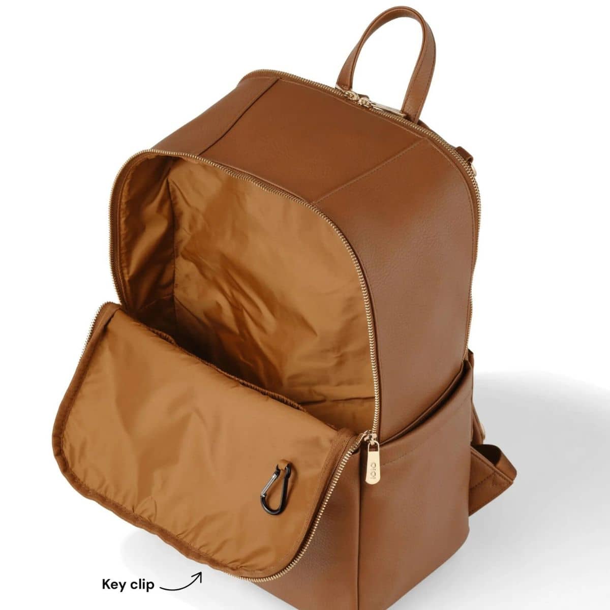 OiOi - Multitasker Nappy Backpack (Brown Vegan Leather) OiOi